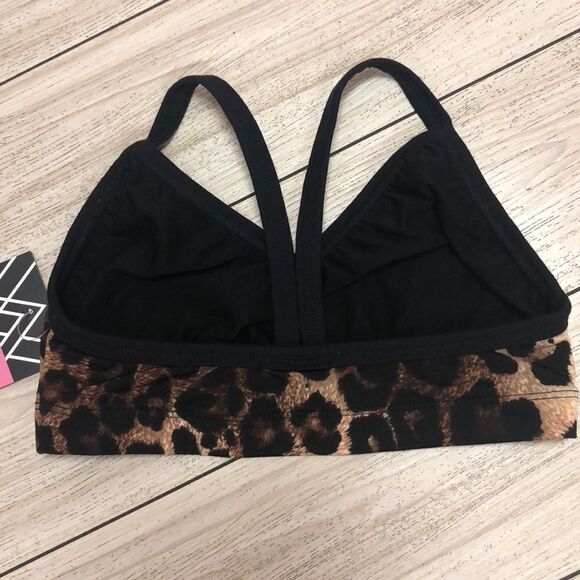 OH MY BOD Leopard bralette. Non-padded workout top sports bra size L - Picture 7 of 7